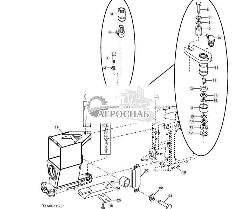 Gudgeon, Rear Frame And Pivot Pins ( 